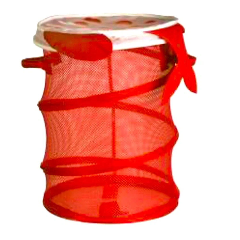 IKEA Collapsible Korall Fisk Red Mesh Basket Kids Toy Organizer